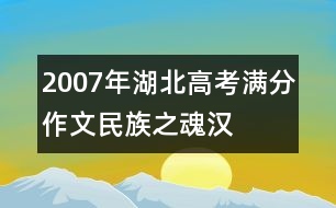 2007年湖北高考滿分作文：民族之魂——漢語(yǔ)