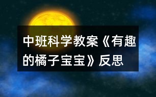 中班科學(xué)教案《有趣的橘子寶寶》反思