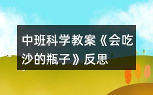 中班科學教案《會吃沙的瓶子》反思