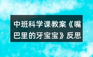 中班科學課教案《嘴巴里的牙寶寶》反思