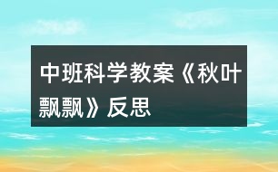 中班科學教案《秋葉飄飄》反思