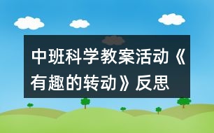 中班科學(xué)教案活動(dòng)《有趣的轉(zhuǎn)動(dòng)》反思