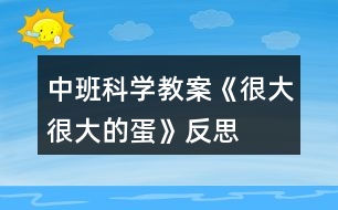 中班科學教案《很大很大的蛋》反思