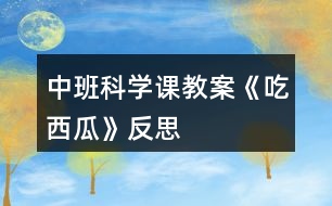 中班科學(xué)課教案《吃西瓜》反思