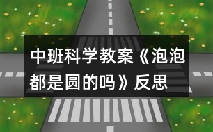 中班科學教案《泡泡都是圓的嗎》反思