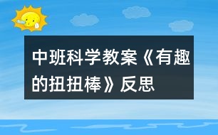 中班科學教案《有趣的扭扭棒》反思