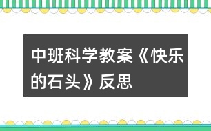 中班科學教案《快樂的石頭》反思