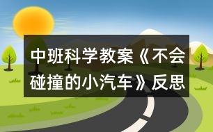 中班科學教案《不會碰撞的小汽車》反思