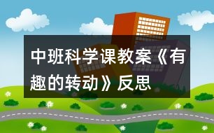 中班科學(xué)課教案《有趣的轉(zhuǎn)動(dòng)》反思