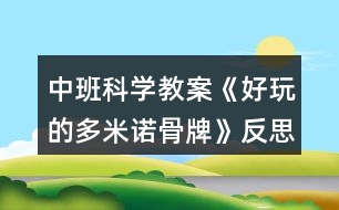 中班科學(xué)教案《好玩的多米諾骨牌》反思