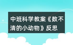 中班科學(xué)教案《數(shù)不清的小動物》反思