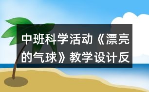 中班科學活動《漂亮的氣球》教學設(shè)計反思