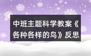 中班主題科學教案《各種各樣的鳥》反思