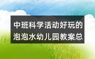 中班科學活動好玩的泡泡水幼兒園教案總結(jié)