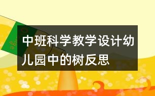 中班科學教學設計幼兒園中的樹反思