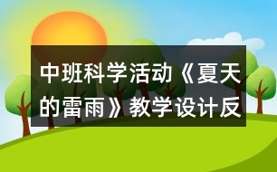 中班科學(xué)活動(dòng)《夏天的雷雨》教學(xué)設(shè)計(jì)反思