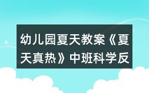 幼兒園夏天教案《夏天真熱》中班科學反思