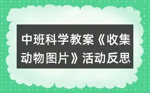 中班科學教案《收集動物圖片》活動反思