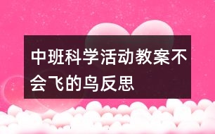 中班科學(xué)活動教案不會飛的鳥反思