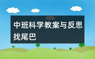 中班科學教案與反思找尾巴