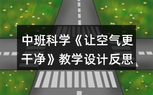 中班科學(xué)《讓空氣更干凈》教學(xué)設(shè)計(jì)反思