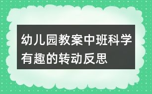 幼兒園教案中班科學(xué)有趣的轉(zhuǎn)動(dòng)反思