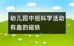 幼兒園中班科學(xué)活動(dòng)：有趣的磁鐵