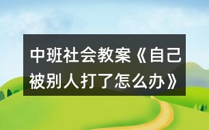 中班社會教案《自己被別人打了怎么辦》反思