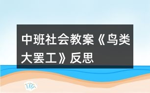 中班社會(huì)教案《鳥(niǎo)類(lèi)大罷工》反思