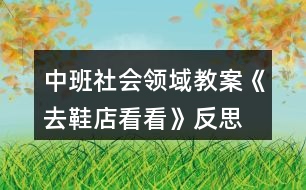 中班社會(huì)領(lǐng)域教案《去鞋店看看》反思