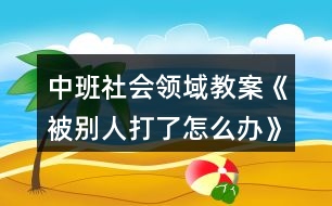 中班社會領(lǐng)域教案《被別人打了怎么辦》反思