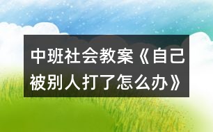 中班社會(huì)教案《自己被別人打了怎么辦》