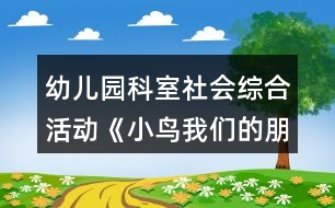 幼兒園科室社會(huì)綜合活動(dòng)《小鳥我們的朋友》中班教案反思