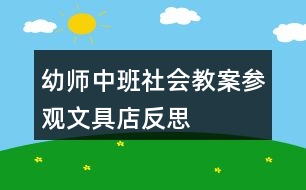 幼師中班社會(huì)教案參觀文具店反思