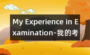 My Experience in Examination-我的考試體驗