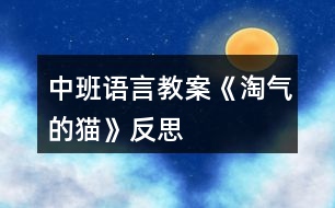 中班語(yǔ)言教案《淘氣的貓》反思