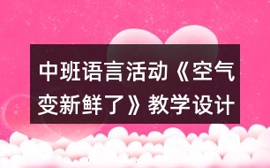 中班語言活動(dòng)《空氣變新鮮了》教學(xué)設(shè)計(jì)反思