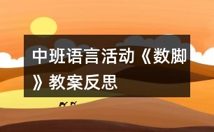 中班語言活動(dòng)《數(shù)腳》教案反思