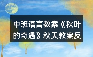 中班語言教案《秋葉的奇遇》秋天教案反思