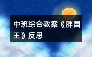 中班綜合教案《胖國(guó)王》反思