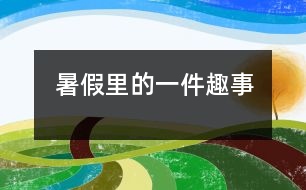 暑假里的一件趣事