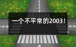 一個不平常的2003！