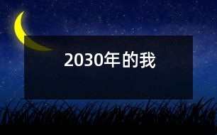 2030年的我