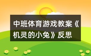 中班體育游戲教案《機靈的小兔》反思