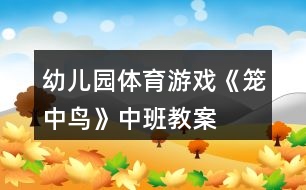 幼兒園體育游戲《籠中鳥》中班教案