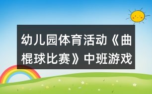 幼兒園體育活動《曲棍球比賽》中班游戲教案反思