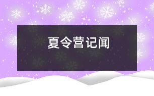 夏令營(yíng)記聞