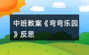 中班教案《彎彎樂園》反思