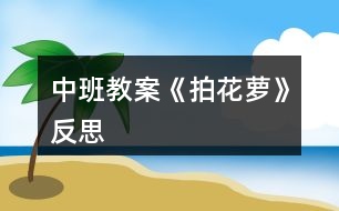 中班教案《拍花蘿》反思