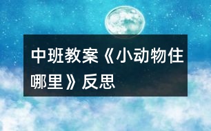 中班教案《小動物住哪里》反思